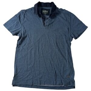 Rodd & Gunn Men's Polo‎ Shirt Medium Blue Dot Print Sports Fit Cotton Blend
